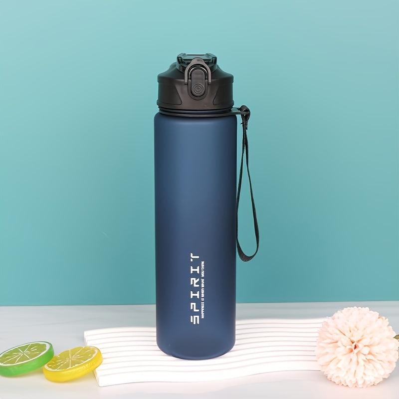 750ml Leakproof Frosted Sports Water Bottle with Silicone Straw & Carrying Rope - Perfect for Gym, Outdoor Activities & Gifts