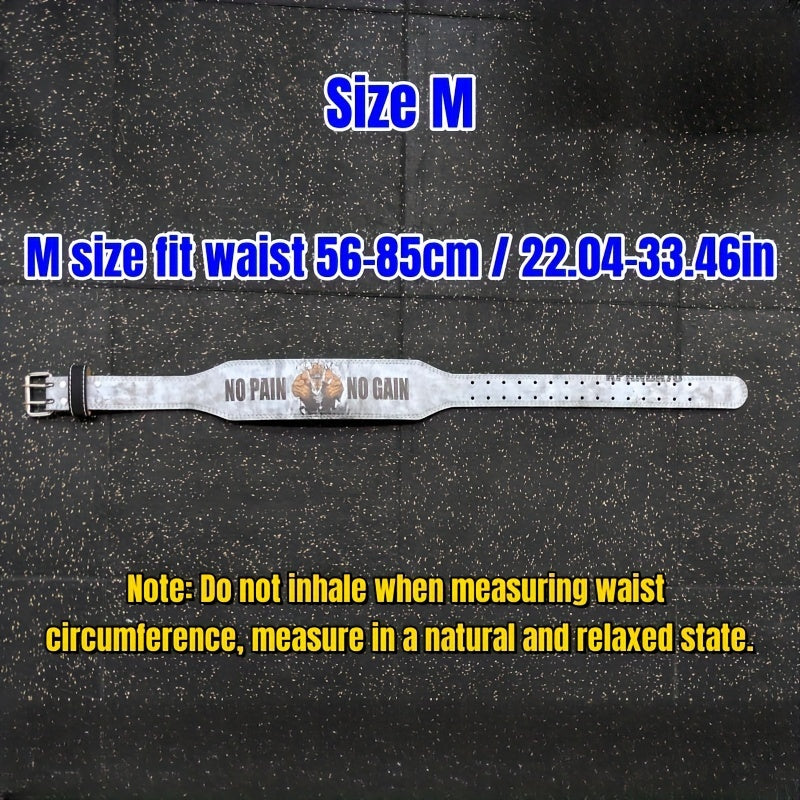 1pc "No Pain No Gain" Weightlifting Belt - Heavy Duty Gym Belt with Vibrant Bear Design, Super Fiber Skin, Perfect for Deadlifts, Squats, and Powerlifting, Gym Essentials | Bold Graphic Belt | Durable Belt, Weightlifting Belt