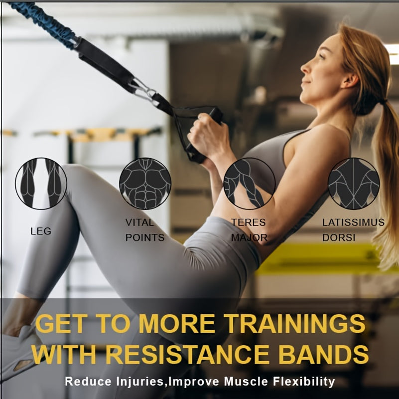 11pcs/set Push Up Board, Portable Foldable With Resistance Band, Home Gym Push Up Bar, Floor Push Up Handle, Professional Strength Training Equipment For Men And Women