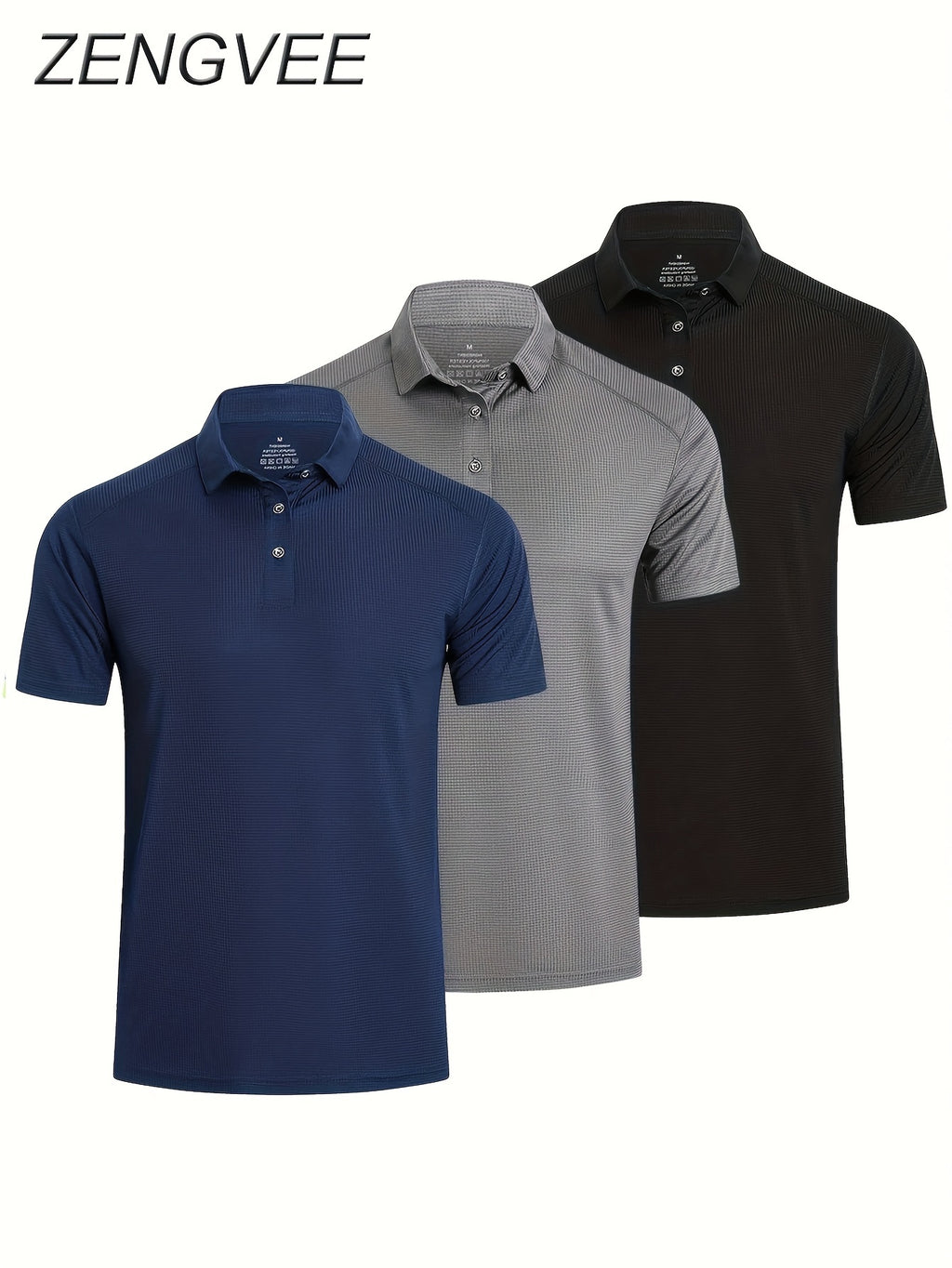 3pcs Mens Shirts Short Sleeve Breathable Quick Dry Golf Shirts Mens Running Sports Tee Top Gym Workout T Shirts