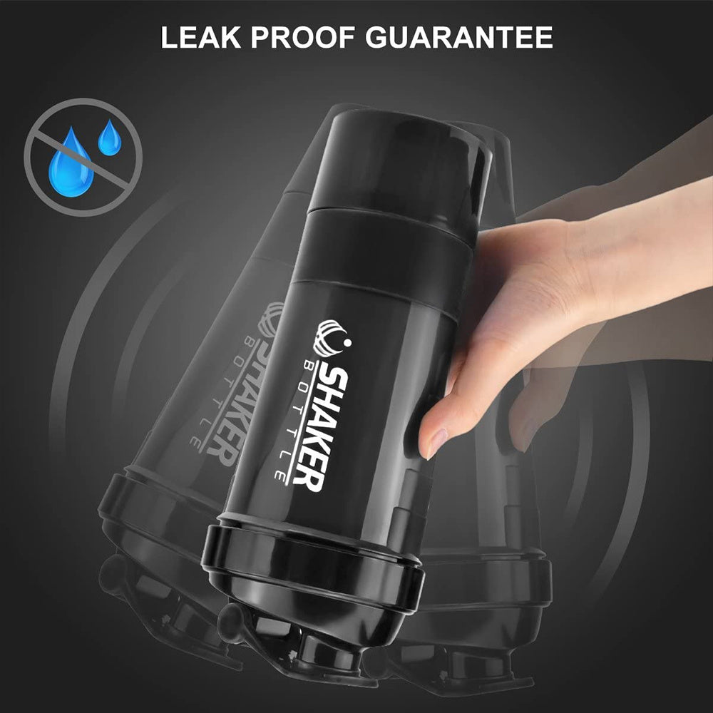 1pc Leak-Proof Protein Shaker Bottle - 16oz Portable Sports Water Bottle for Fitness and Weight Loss