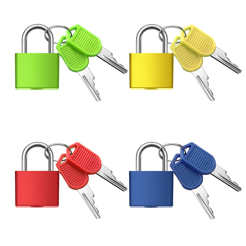 4/6/10pcs Metal Padlocks, Suitcase Locks With Keys, Multicolor Mini Small Keyed Padlock For School Gym Luggage