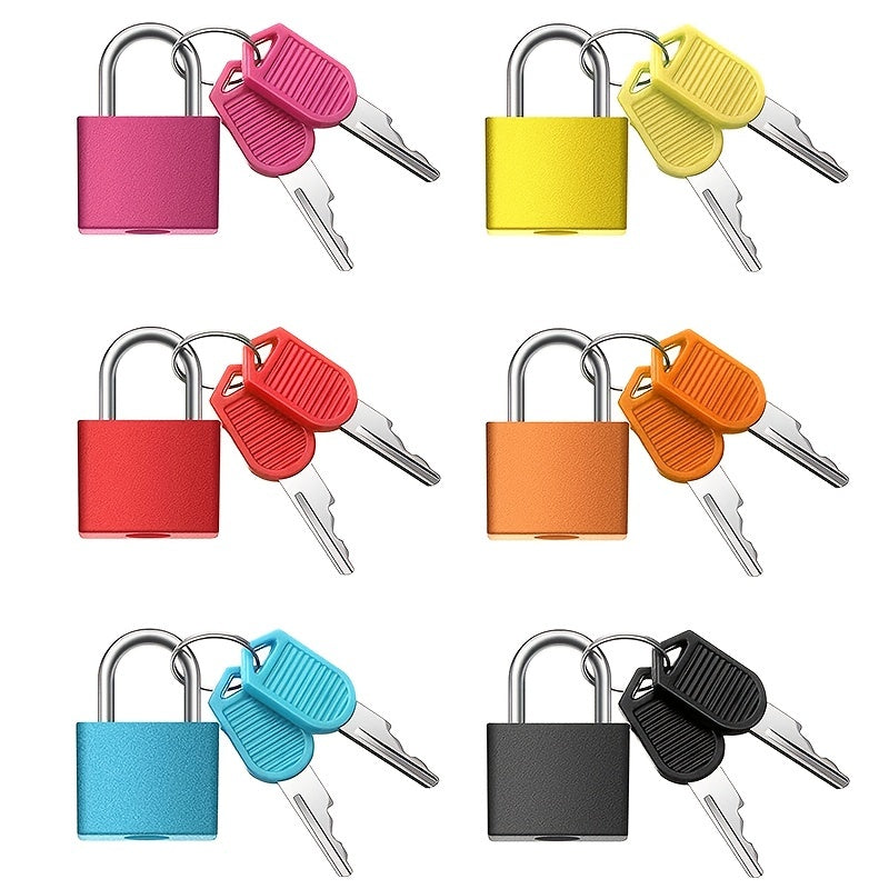 4/6/10pcs Metal Padlocks, Suitcase Locks With Keys, Multicolor Mini Small Keyed Padlock For School Gym Luggage