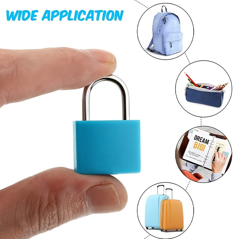 4/6/10pcs Metal Padlocks, Suitcase Locks With Keys, Multicolor Mini Small Keyed Padlock For School Gym Luggage