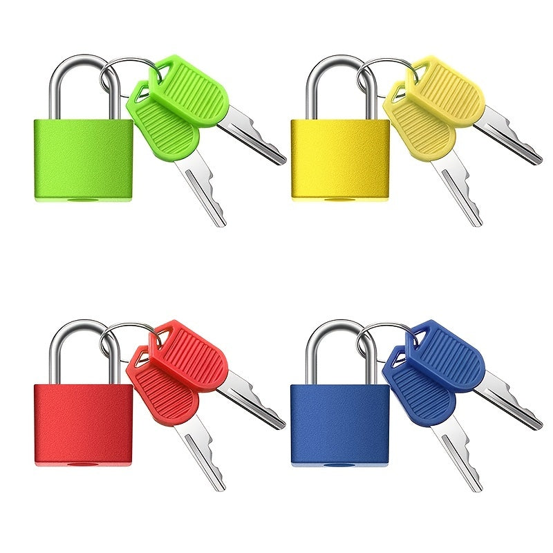 4/6/10pcs Metal Padlocks, Suitcase Locks With Keys, Multicolor Mini Small Keyed Padlock For School Gym Luggage