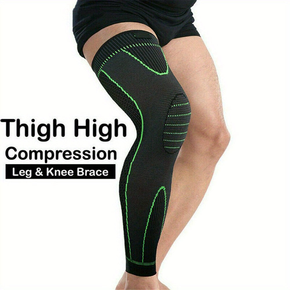 1pc Knee Support Brace, Compression Long Full Legs Sleeve, Arthritis Running Gym Sport Knee Pad
