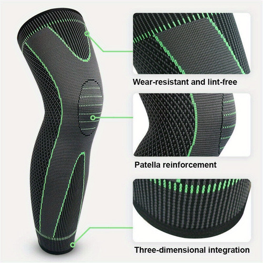 1pc Knee Support Brace, Compression Long Full Legs Sleeve, Arthritis Running Gym Sport Knee Pad