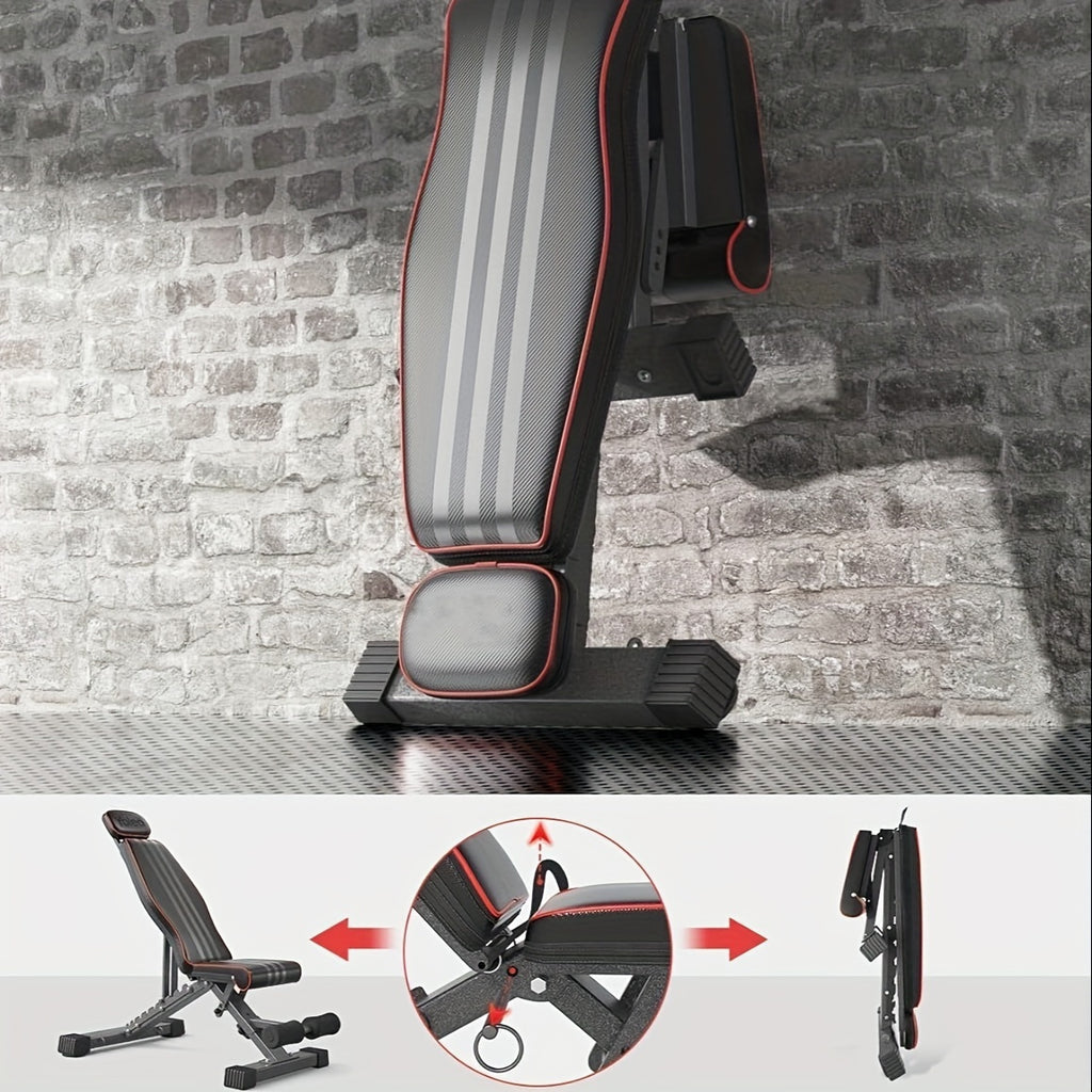 299.37KG Foldable Dumbbell Bench Weight Training Fitness Adjustable Workout Gym