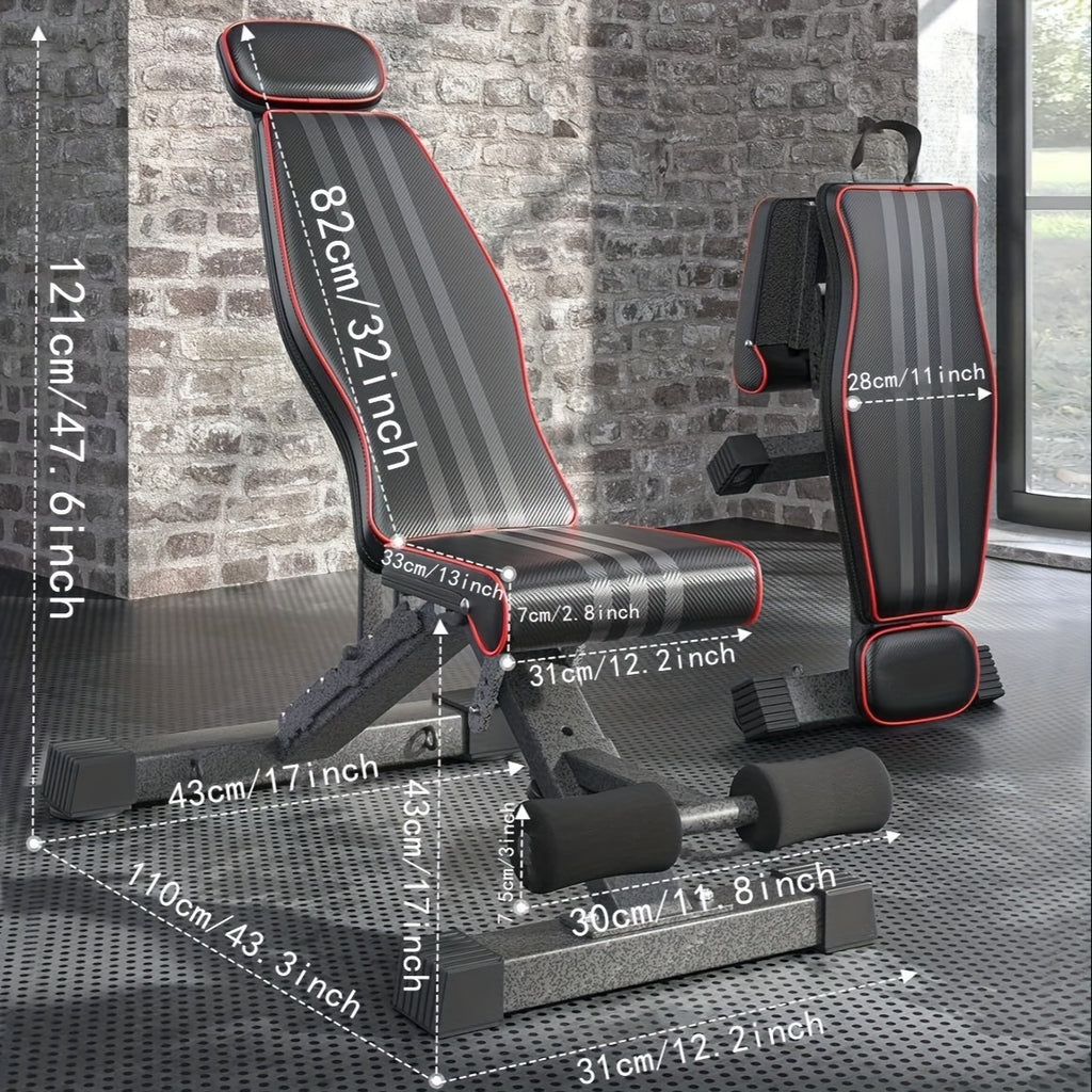 299.37KG Foldable Dumbbell Bench Weight Training Fitness Adjustable Workout Gym