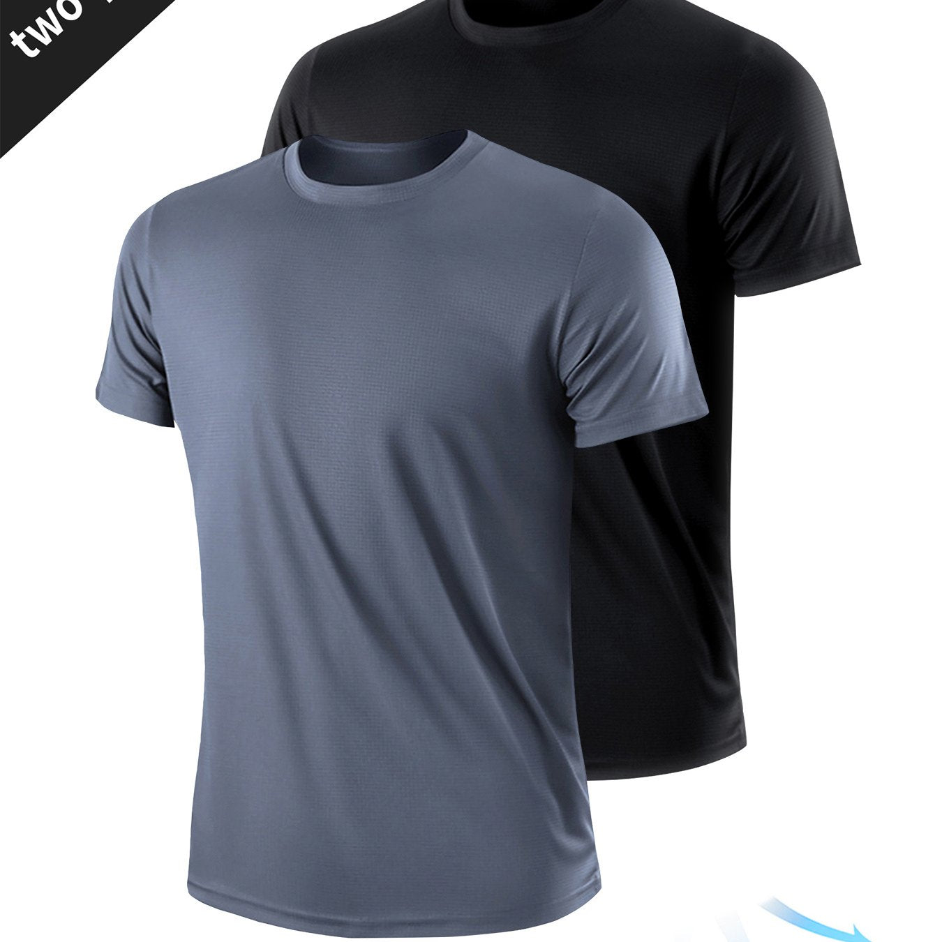 2-Piece Men's Summer Sportswear Set - Ultra-Breathable, Quick-Drying, Short Sleeve Round Neck T-Shirt for Comfortable Workout and Outdoor Activities - Ideal for Summer Fitness, Gym, Running, and Casual Wear