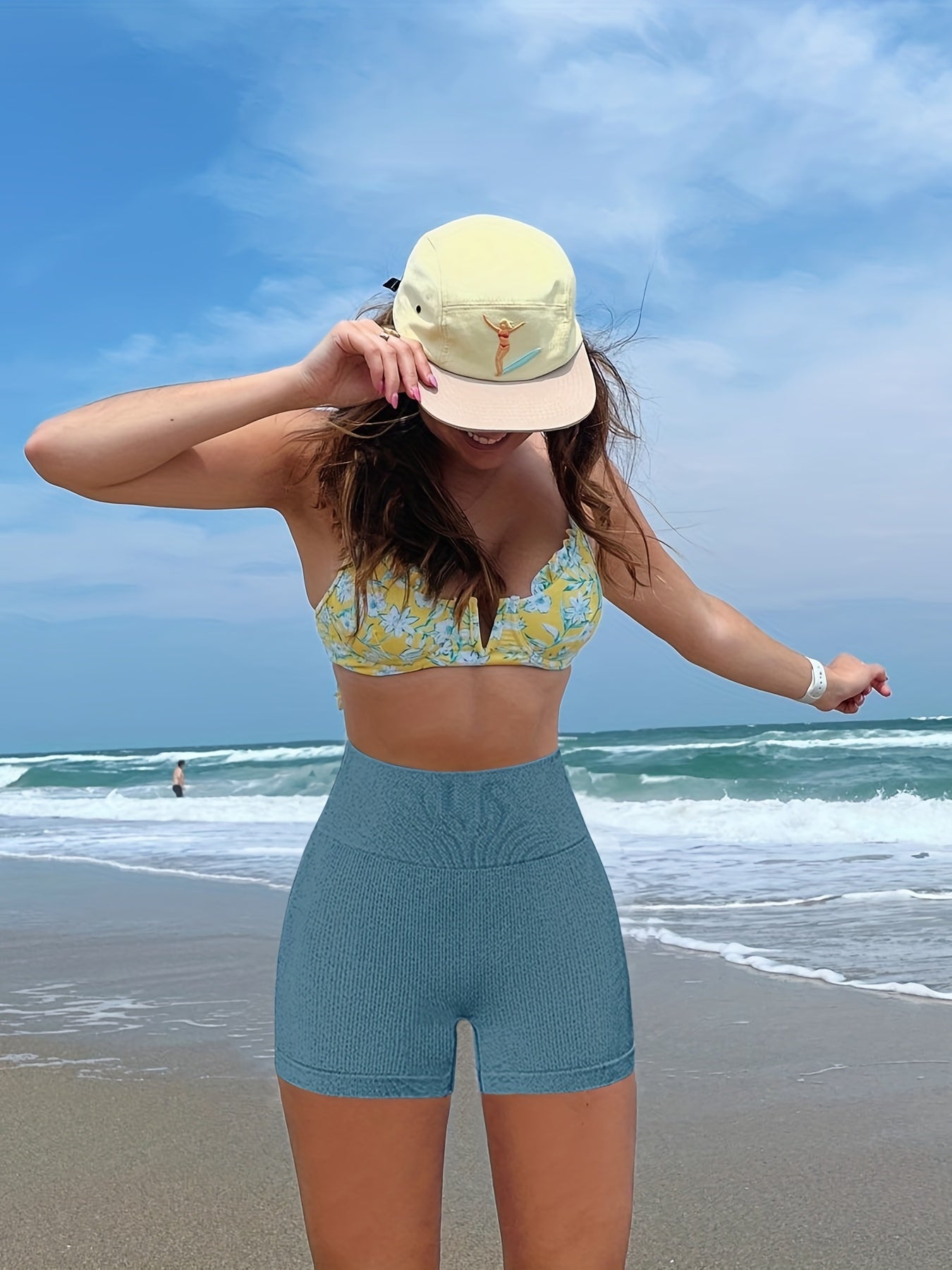 3pcs Women's High-Waisted Yoga Shorts - Seamless Athletic Gym Leggings with Ribbed Detailing, High-Stretch Non-See-Through Fabric, All-Season Workout & Casual Wear (Black/Grey/Maroon), Fitness Apparel | Minimalist Sporty Styl