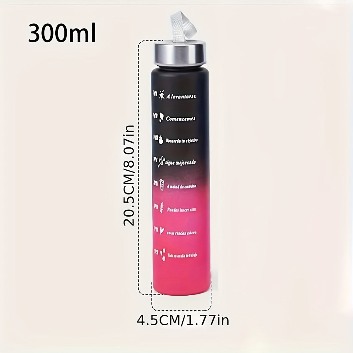 1pc Gradient Color Water Bottle With Straw Lid, Leakproof Sports Flask, Portable With Carry Loop, Insulated For Hot/Cold Beverages, Gym/Outdoor/Travel Use