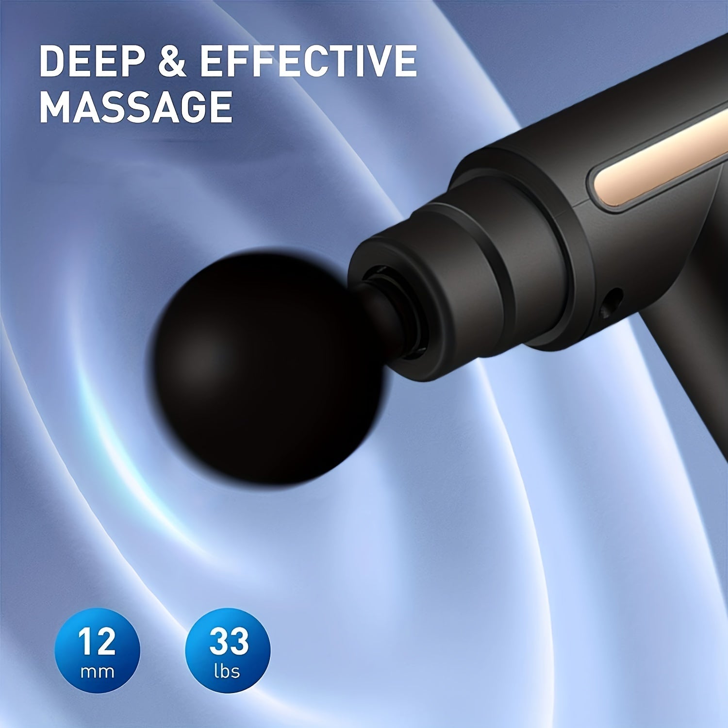 1 USB Rechargeable Muscle Gun, Deep Tissue Handheld Percussion Massager for Body and Neck Relaxation, Ultra-Compact Elegant Design Suitable for Valentine's Day Gym