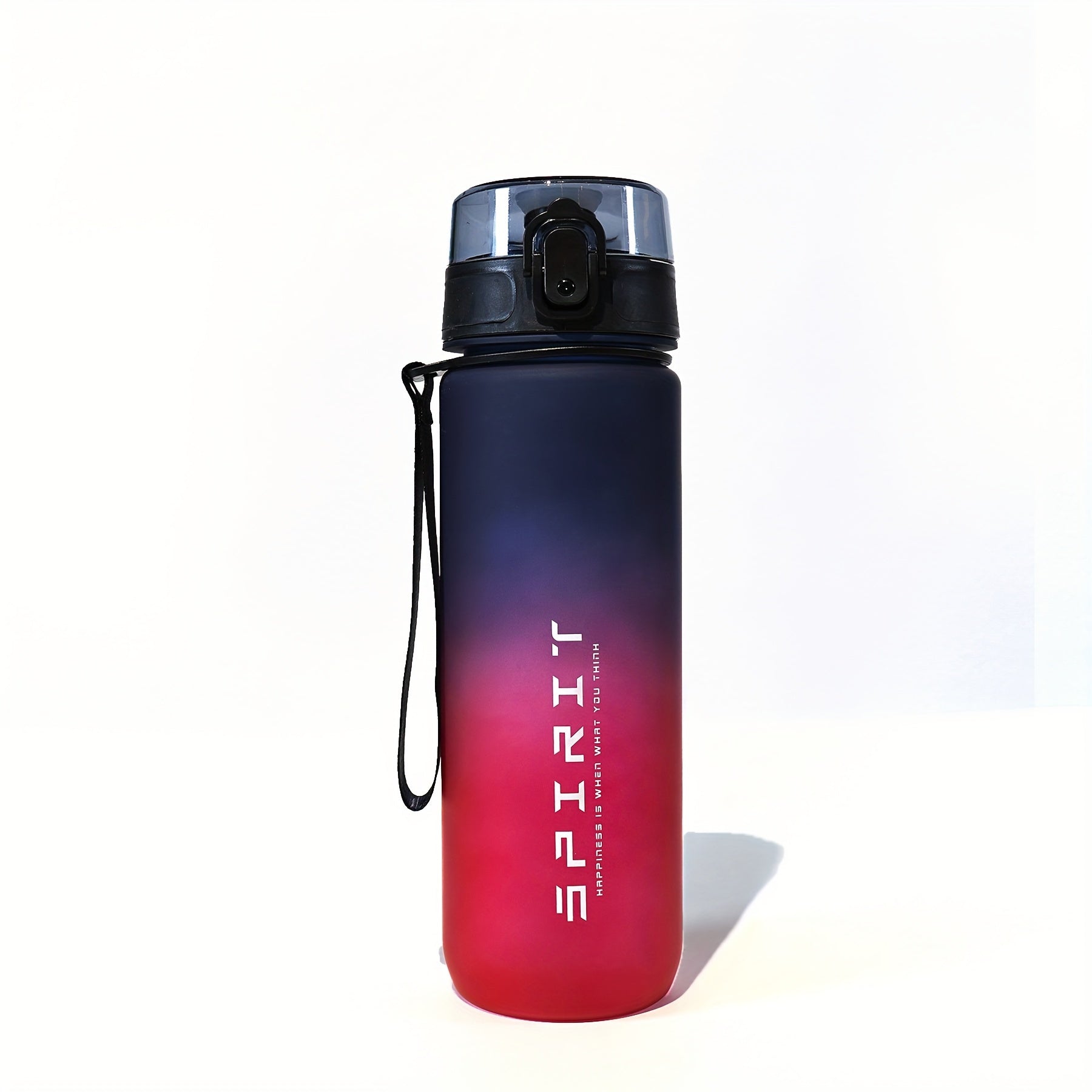 1pc Gradient Color Water Bottle With Straw Lid, Leakproof Sports Flask, Portable With Carry Loop, Insulated For Hot/Cold Beverages, Gym/Outdoor/Travel Use