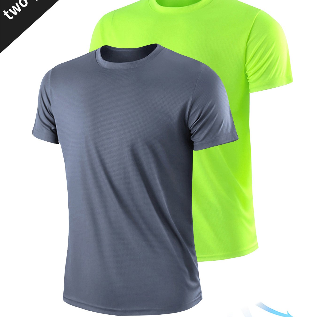 2-Piece Men's Summer Sportswear Set - Ultra-Breathable, Quick-Drying, Short Sleeve Round Neck T-Shirt for Comfortable Workout and Outdoor Activities - Ideal for Summer Fitness, Gym, Running, and Casual Wear