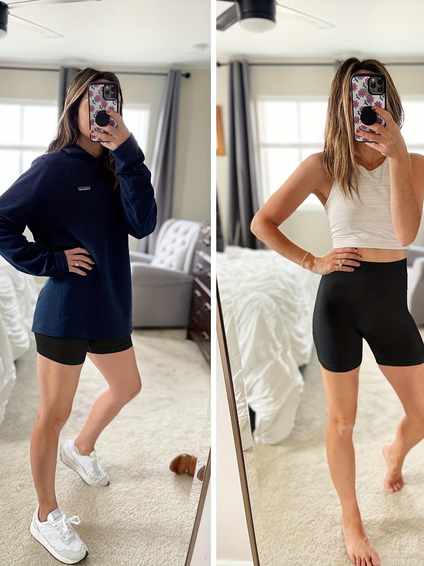 3pcs Women's High-Waisted Yoga Shorts - Seamless Athletic Gym Leggings with Ribbed Detailing, High-Stretch Non-See-Through Fabric, All-Season Workout & Casual Wear (Black/Grey/Maroon), Fitness Apparel | Minimalist Sporty Styl