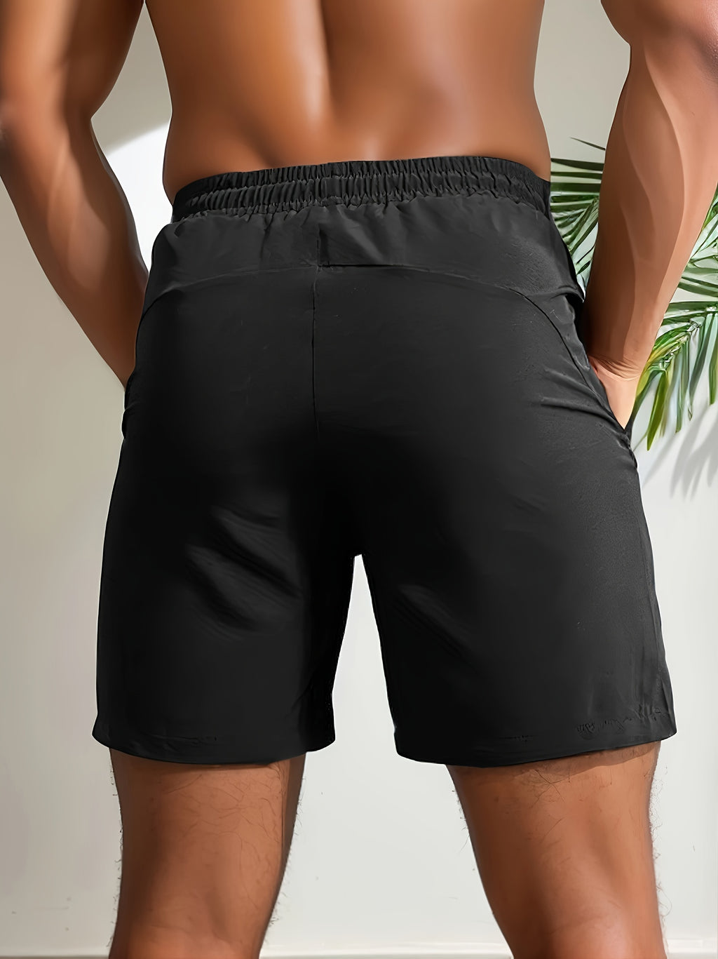 3pcs Men's Athletic Shorts - Quick-Dry, Breathable & Sweat-Wicking Polyester for Gym, Cycling, Hiking & Swimming - Stretchy with Zipper Pockets, Machine Washable in Black, Blue, White