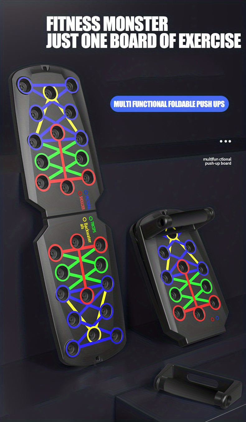 1pc Multifunctional Folding Push-up Board For Home And Gym Workouts - Build Strong Chest Muscles And Improve Overall Fitness