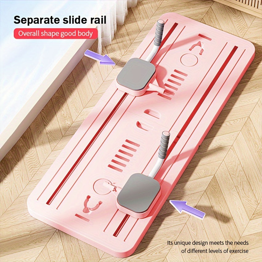 8-in-1 Multifunctional Fitness Board - ABS Pilates Slide Board for Abdominal & Core Strength Training, Home Gym Exercise Equipment, Foldable & Portable for Efficient Fat Burning