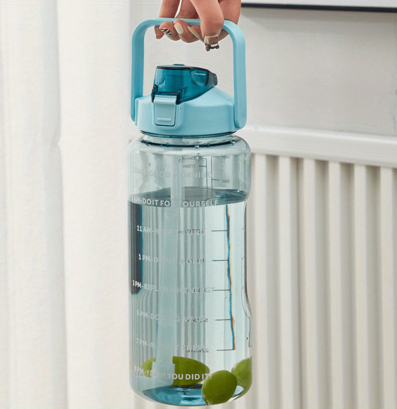 1pc Leak Proof Water Bottle With Straw And Chug Lid, Reusable Insulated With Storage Sleeve And Handle Water Jug For Daily Hydration, Sports, Gym