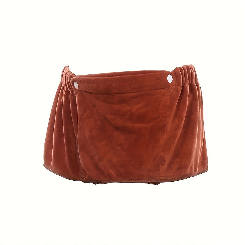 1pc Men's Soft Wearable Bath Towel, Solid Color Shorts, Microfiber Bath Towel, Wrap Towel, Gym Spa Bath Swim Bath Towel, Vacation Beach Bath Towel, Camping Towel, Bathroom Bath Supplies Christmas Gift