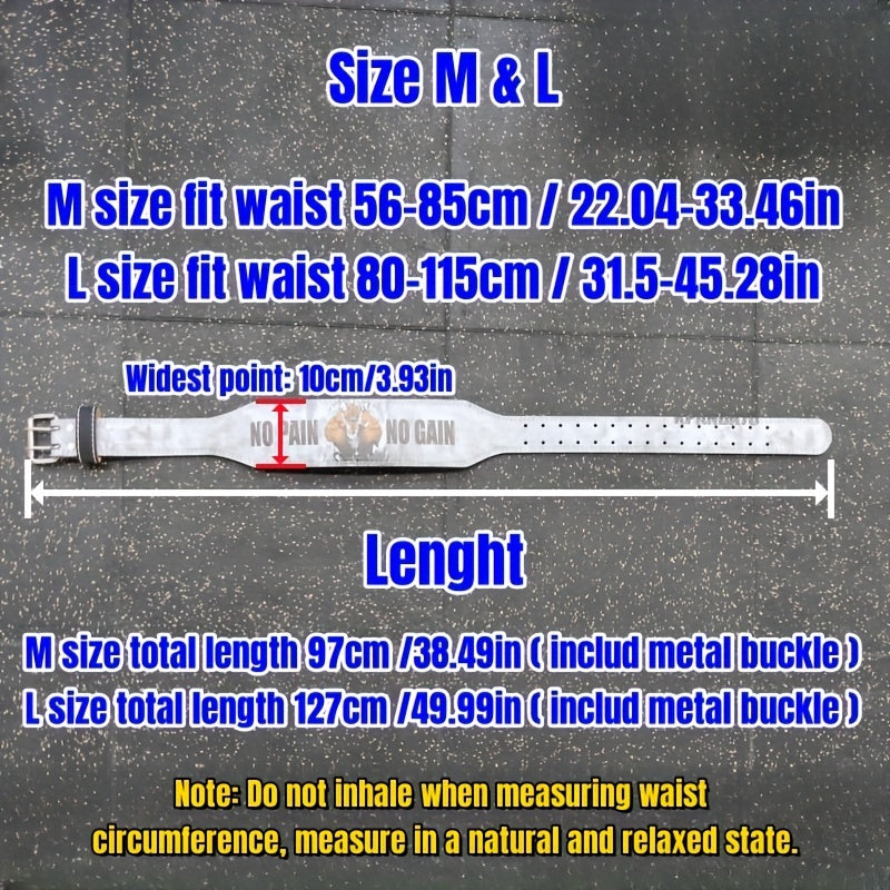 1pc "No Pain No Gain" Weightlifting Belt - Heavy Duty Gym Belt with Vibrant Bear Design, Super Fiber Skin, Perfect for Deadlifts, Squats, and Powerlifting, Gym Essentials | Bold Graphic Belt | Durable Belt, Weightlifting Belt