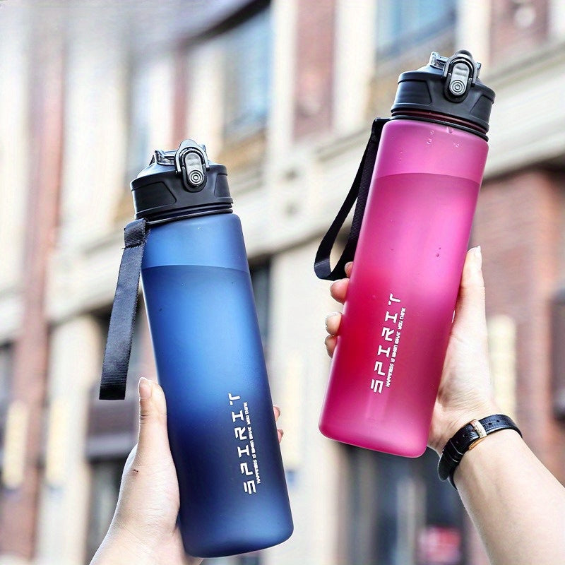 750ml Leakproof Frosted Sports Water Bottle with Silicone Straw & Carrying Rope - Perfect for Gym, Outdoor Activities & Gifts