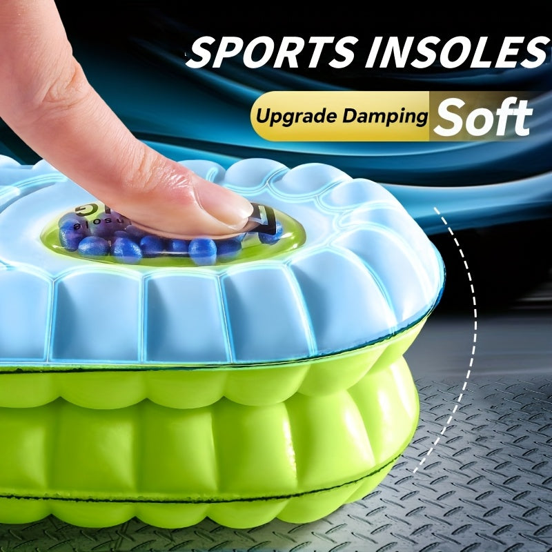 1Pair 4D Cloud Sport Insoles for Shoes PU Air Cushion Sole Soft Shock Absorption Breathable Running Insoles, Athletic Shoe Inserts, Shock Absorption Footbeds, Lightweight Insole Design, Cushioned Footbed, Flexible Insole Cons