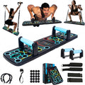 11pcs/set Push Up Board, Portable Foldable With Resistance Band, Home Gym Push Up Bar, Floor Push Up Handle, Professional Strength Training Equipment For Men And Women