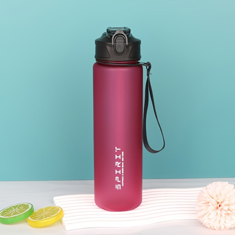 750ml Leakproof Frosted Sports Water Bottle with Silicone Straw & Carrying Rope - Perfect for Gym, Outdoor Activities & Gifts