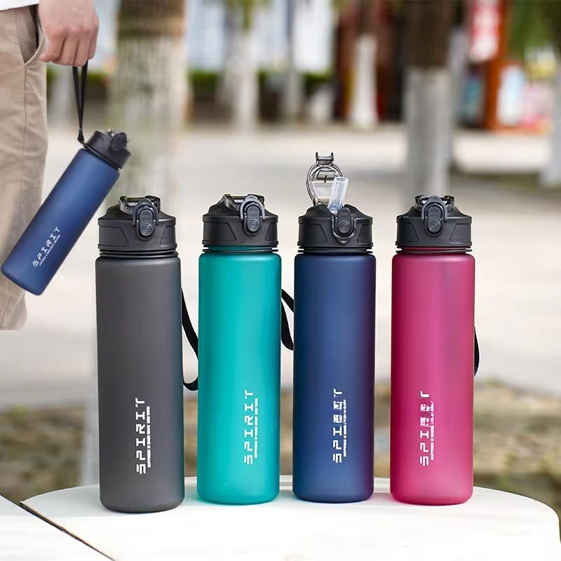 750ml Leakproof Frosted Sports Water Bottle with Silicone Straw & Carrying Rope - Perfect for Gym, Outdoor Activities & Gifts