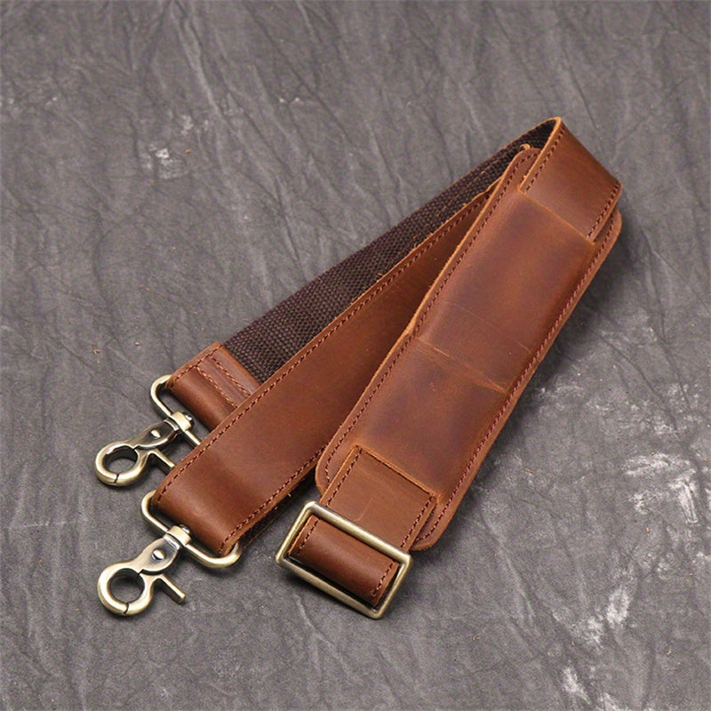 1pc Men's Genuine Leather Travel Bag, Top Layer Cowhide Crossbody Bag, Large Capacity Duffle Bag, Vintage Hand-held Gym Bag, Christmas, Halloween, Thanksgiving Day Gift