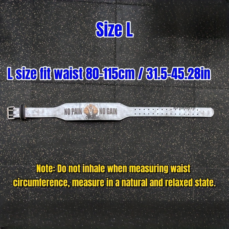 1pc "No Pain No Gain" Weightlifting Belt - Heavy Duty Gym Belt with Vibrant Bear Design, Super Fiber Skin, Perfect for Deadlifts, Squats, and Powerlifting, Gym Essentials | Bold Graphic Belt | Durable Belt, Weightlifting Belt