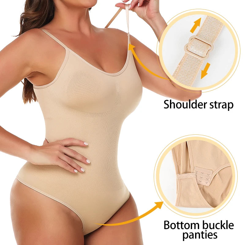 Low Back Bodysuits Shapewear for Women Open Crotch Body Shaper Sexy Tummy Control Push Up Corset Tank Top Backless Underwear