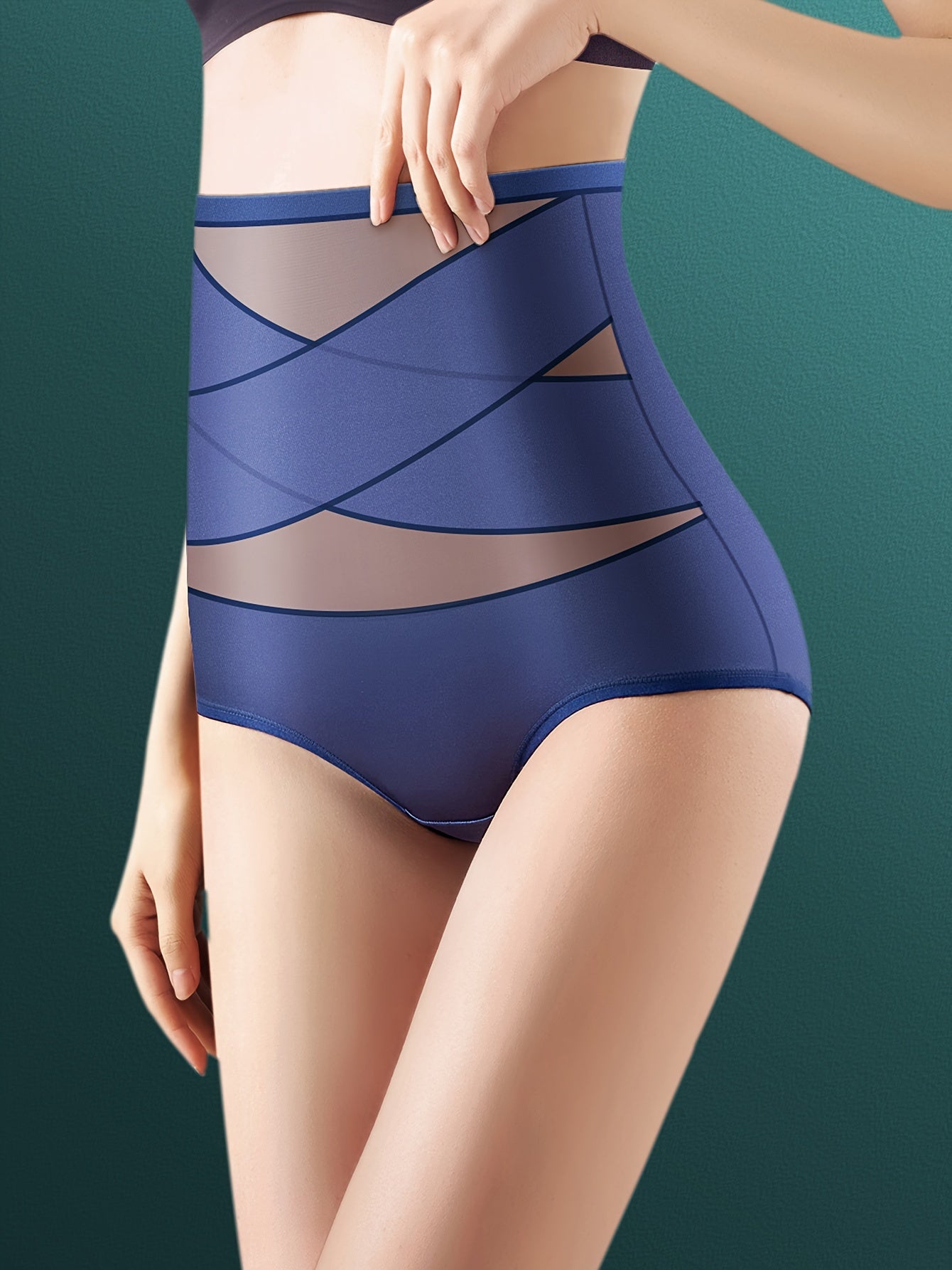 2pcs Women's High-Waisted Shapewear Shorts & Butt Lifting Underwear - Ice Silky Nylon Cross Compression Abdominal Control, Postpartum, 360° Shaping with Breathable Mesh & Spiral Support, Seamless Gym Yoga Shaper for All Body