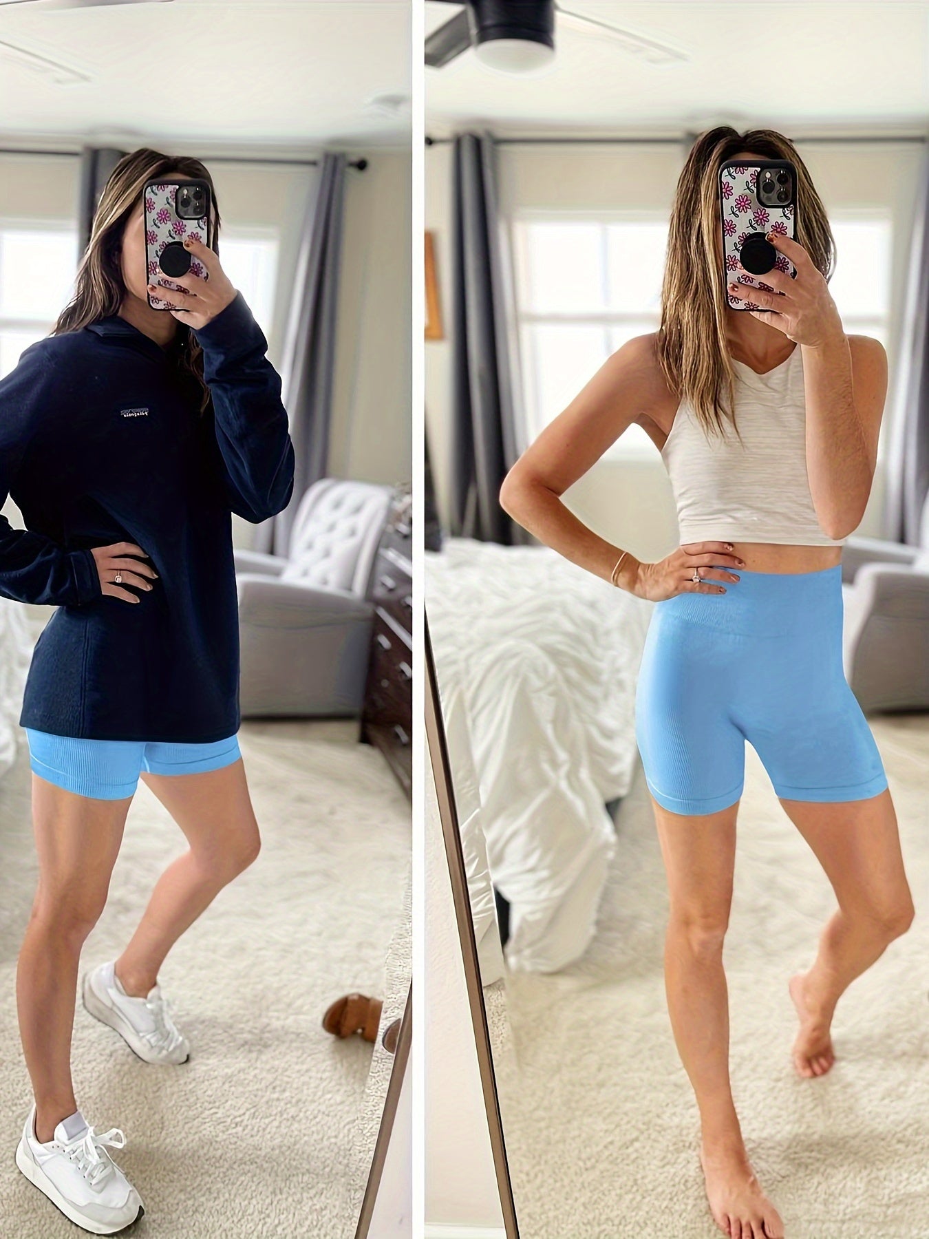 3pcs Women's High-Waisted Yoga Shorts - Seamless Athletic Gym Leggings with Ribbed Detailing, High-Stretch Non-See-Through Fabric, All-Season Workout & Casual Wear (Black/Grey/Maroon), Fitness Apparel | Minimalist Sporty Styl