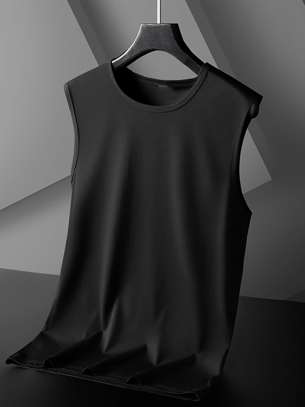 3pcs Quick Dry Men's Solid Sleeveless Sports Tank Top, Breathable Sweat-Wicking Round Neck Basic Style Fitness Gym Wear For Running Outdoor Training