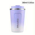 1pc Double Wall Stainless Steel Insulated Coffee Mug, 380ml/510ml, Leak-Proof, Portable, Sealable Lid, BPA-Free, Ideal for Outdoor Camping, Travel, Sports, Gym, Car Use, Hot and Cold Beverages, Perfect Gift for Valentine's, M