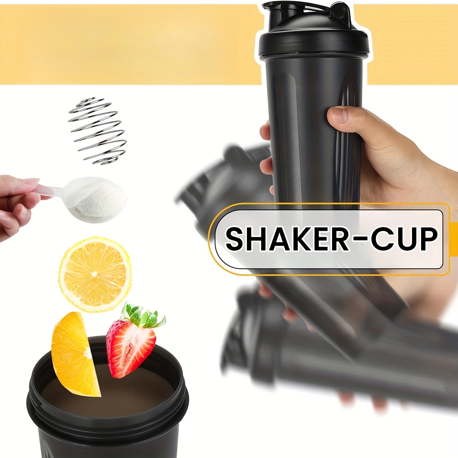 1pc, 28oz Large Capacity Protein Shaker Bottle - BPA-Free, Pull-Top, Rectangle Design - Ideal for Workout Supplements, Gym, Fitness, and Summer Drinkware