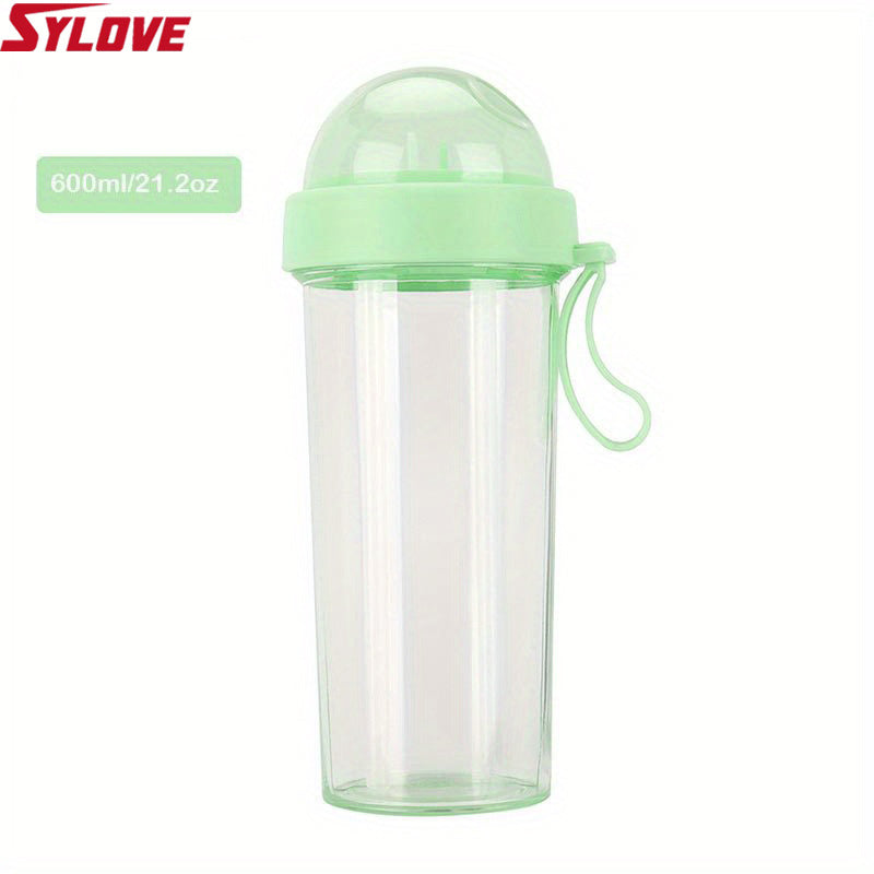 1pc 600ml/21.2oz 420ml/14.8oz Kawaii Double Water Bottles - Portable & Large Capacity - Perfect For Outdoor Activities & Sports