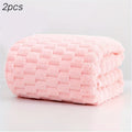 2pcs Ultra-Soft Microfiber Bath Towels - Super Absorbent, Quick-Dry Waffle Weave Towels For Daily Use, Spa, Gym & Travel - Fragrance-Free, Polyester/Polyamide Blend Microfiber Hair Towel Microfiber Towel