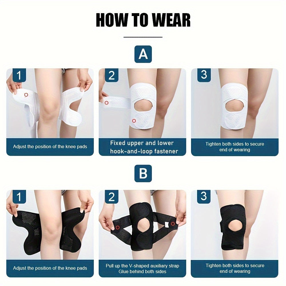1pc for sports Knee Sleeve - Breathable, Elastic, and Durable Knee Brace for Men & Women, Ideal for Running, Outdoor Activities, and for sports, Hand Wash Only, No Power Needed