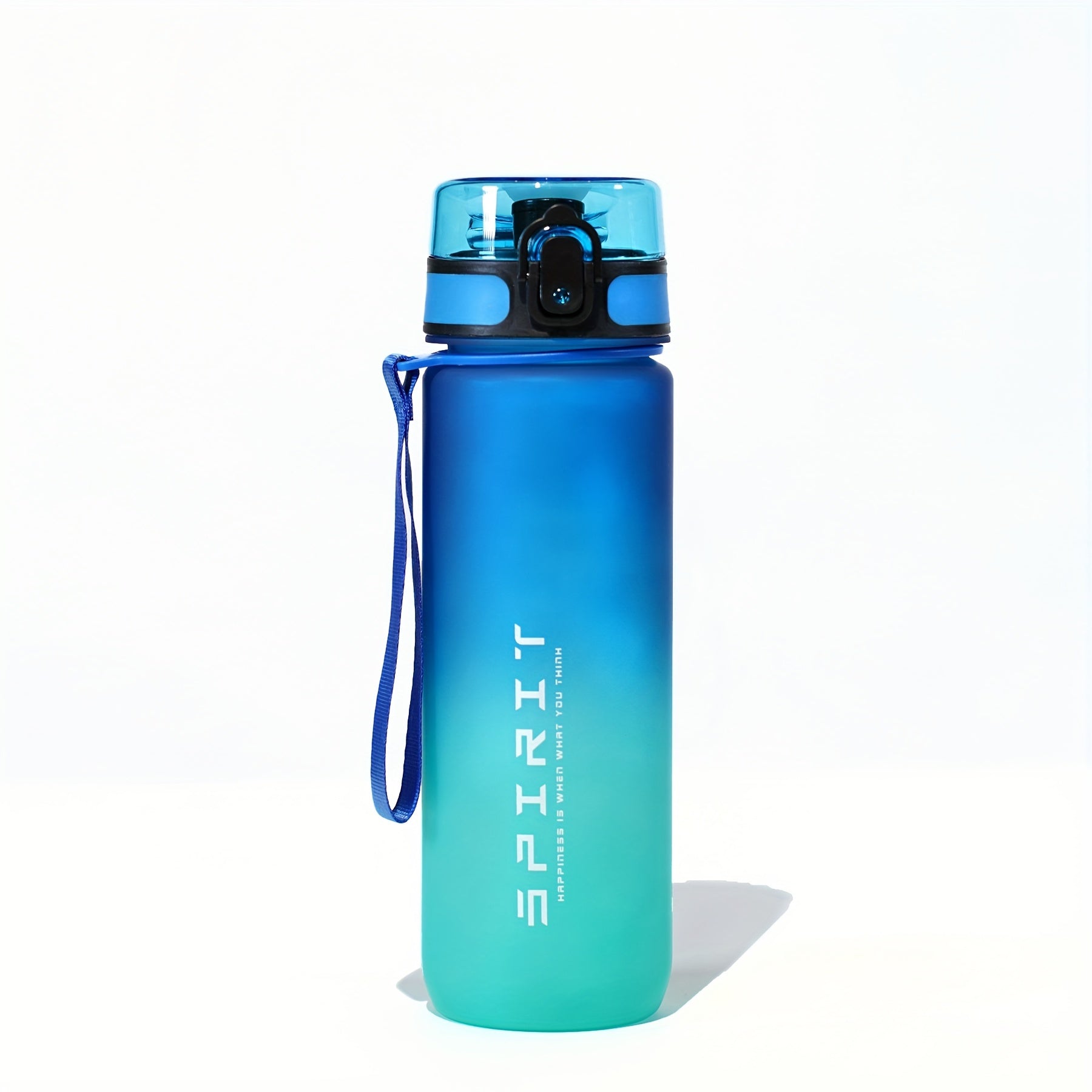1pc Gradient Color Water Bottle With Straw Lid, Leakproof Sports Flask, Portable With Carry Loop, Insulated For Hot/Cold Beverages, Gym/Outdoor/Travel Use