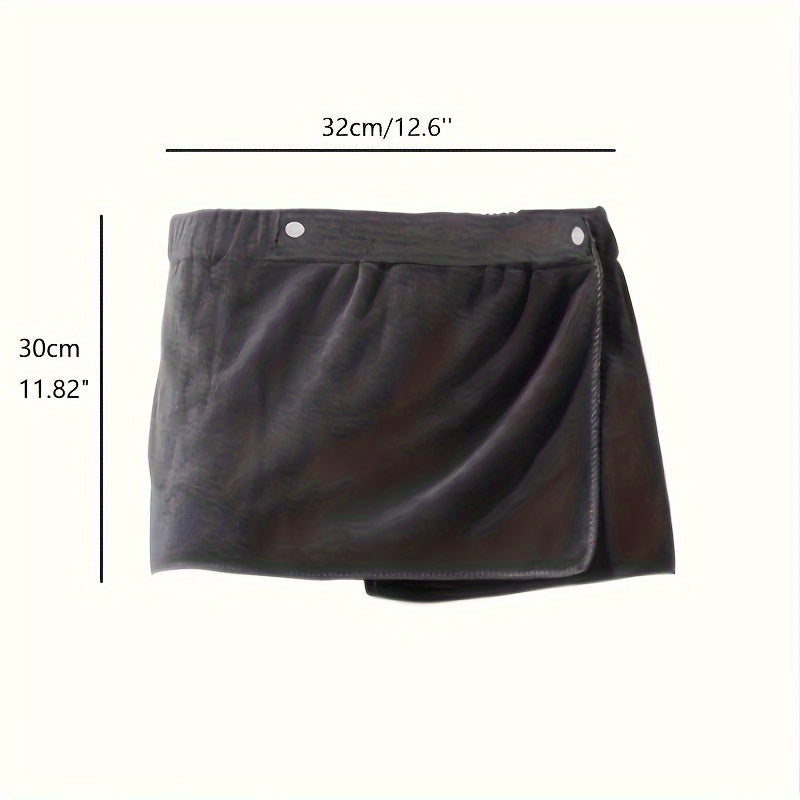 1pc Men's Soft Wearable Bath Towel, Solid Color Shorts, Microfiber Bath Towel, Wrap Towel, Gym Spa Bath Swim Bath Towel, Vacation Beach Bath Towel, Camping Towel, Bathroom Bath Supplies Christmas Gift