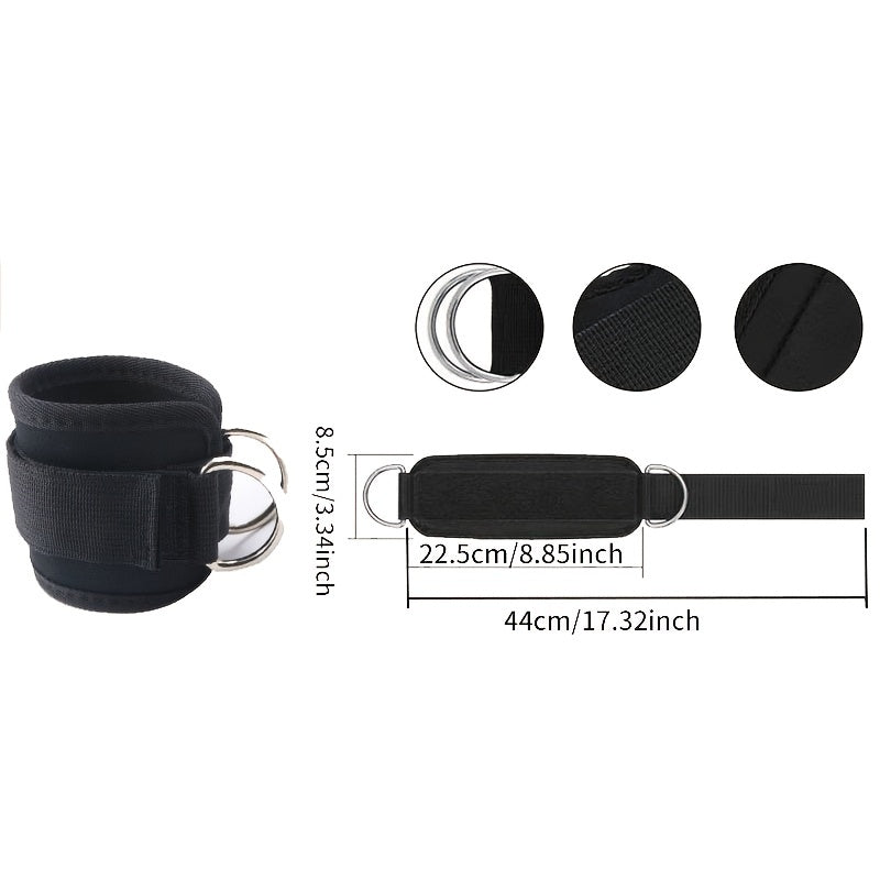 1pc Ankle Straps For Cable Machine, D-Ring Ankle Cuffs, Adjustable Comfortable Ankle Straps For Gym, Fitness, Workout, Exercise, Glute & Leg Muscles Training