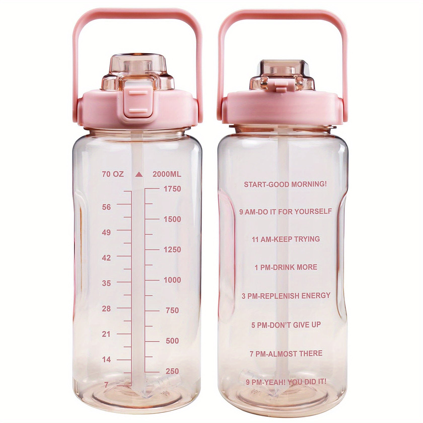 1pc Leak Proof Water Bottle With Straw And Chug Lid, Reusable Insulated With Storage Sleeve And Handle Water Jug For Daily Hydration, Sports, Gym