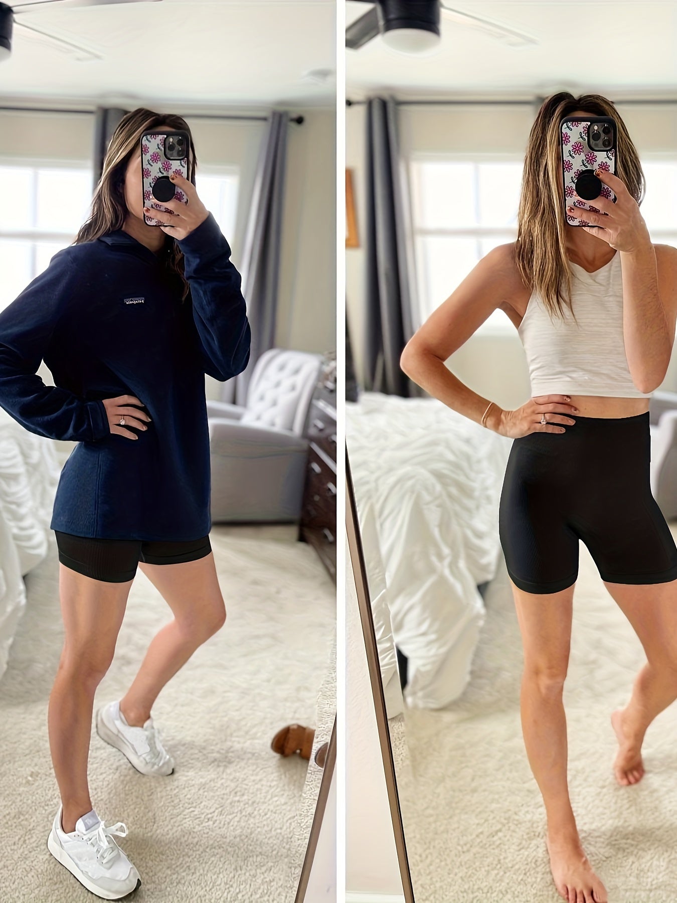 3pcs Women's High-Waisted Yoga Shorts - Seamless Athletic Gym Leggings with Ribbed Detailing, High-Stretch Non-See-Through Fabric, All-Season Workout & Casual Wear (Black/Grey/Maroon), Fitness Apparel | Minimalist Sporty Styl